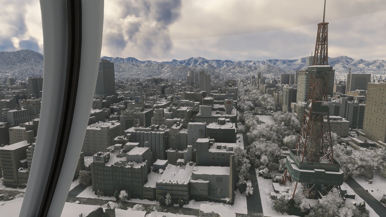 fichier article, Le parc commence au pied de la tour et se prolonge le long du boulevard.