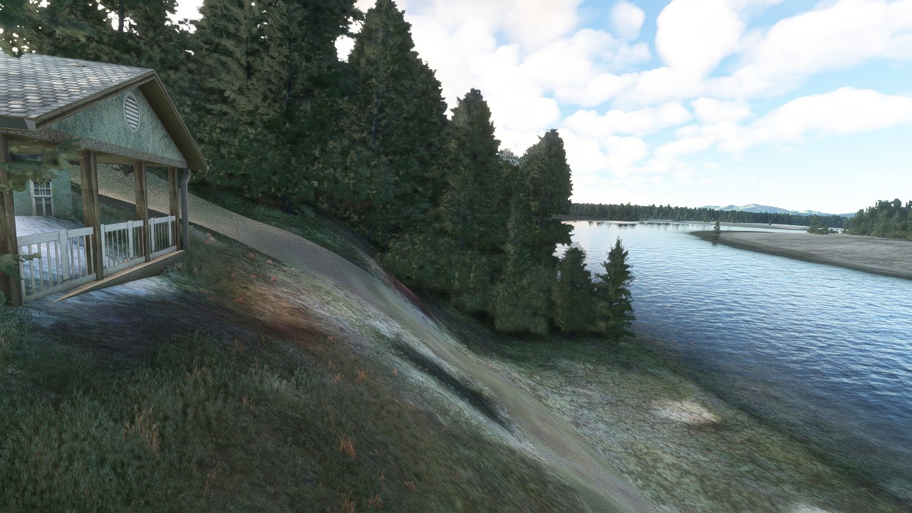 fichier article, Maison de trappeur au bord de la rivière Koyukuk