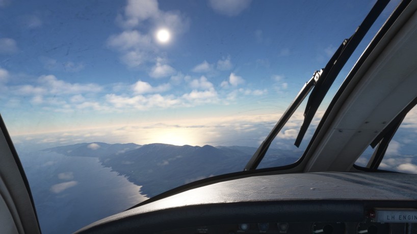 Image article, L'île Kounachir en vue, c'est le moment de perdre de l'altitude.