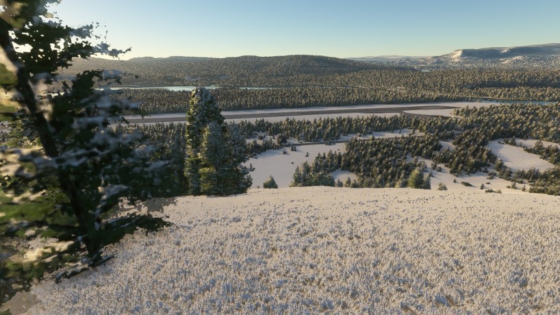 Image article, Vue sur la piste à Carmacks
