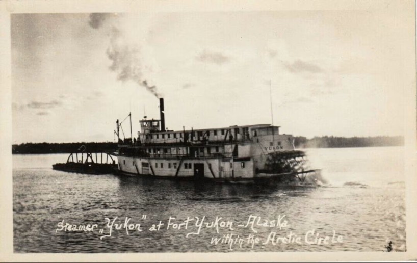 Image article, Le bateau à vapeur "Yukon" fut le premier à remonter le grand fleuve de l'Alaska jusqu'